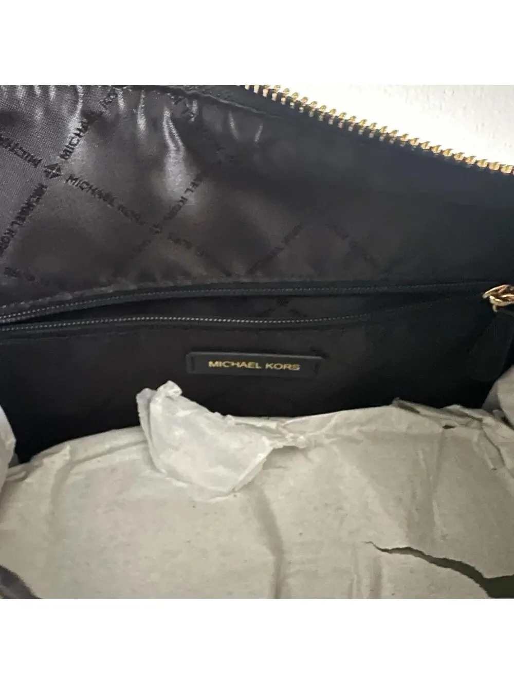 NEW $358 Michael Kors Maeve Large Hobo Bag Cream Beige Black Canavas Leather